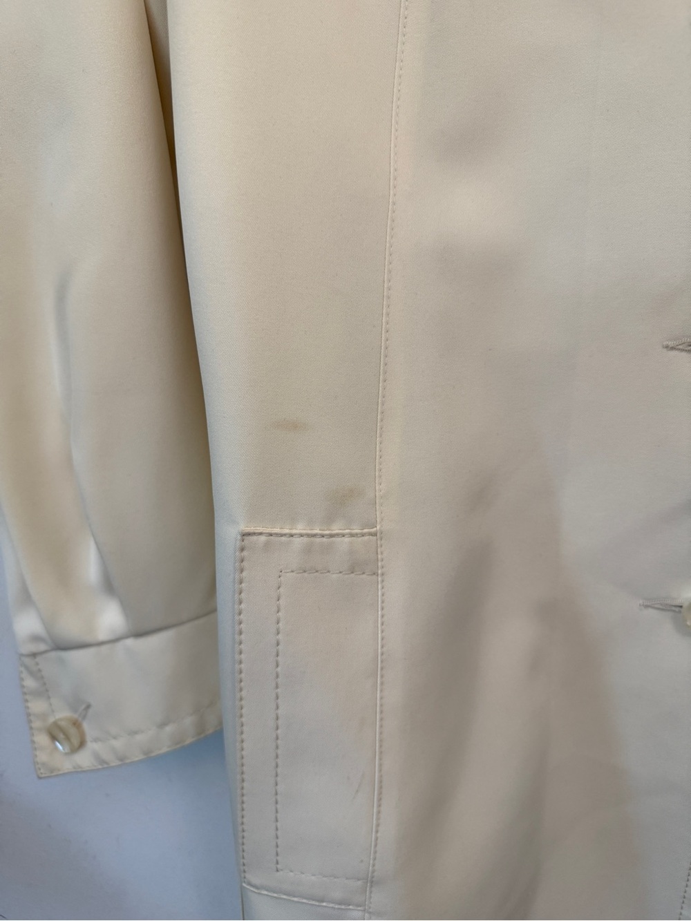 Vintage Women’s Cream Belted Trench Coat S - Picture 7 of 8